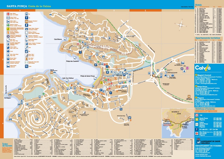 Santa Ponsa tourist map