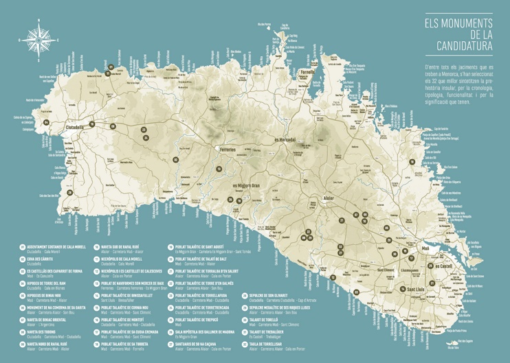 Menorca - Mapa de la playas