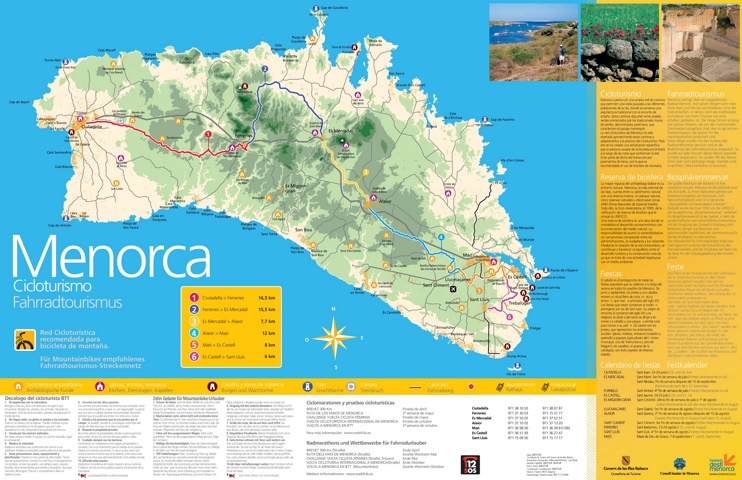 Menorca - mapa de turismo
