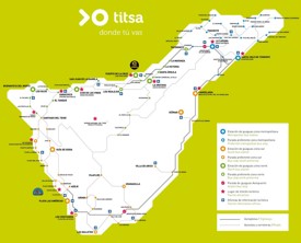 Tenerife - Mapa de autobuses