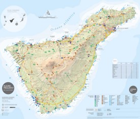 Tenerife centros vacacional y playas mapa