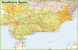 Mapa del sur de España