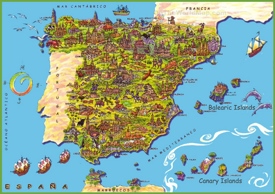 Spain tourist map