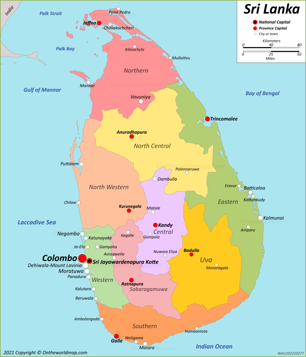 Sri Lanka Map | Maps of Democratic Socialist Republic of Sri Lanka