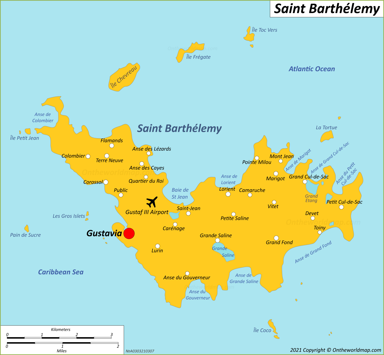 St. Barthelemy Map / Carte / St. Barts / St. Barth / Saint Barthelemy / Saint  Barts / Saint Barth