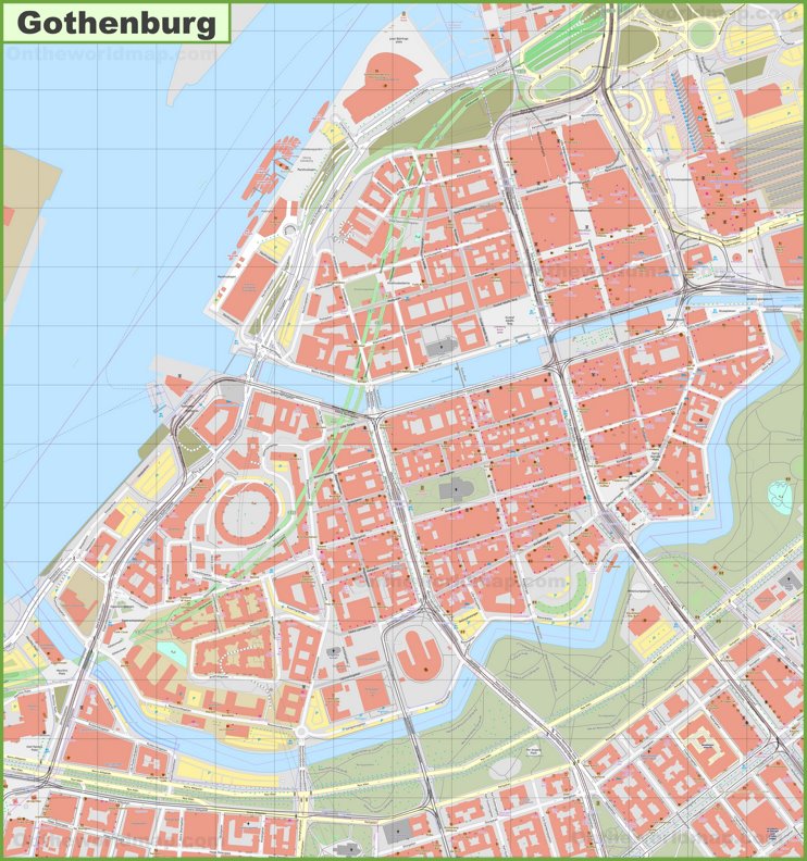 Gothenburg city center map