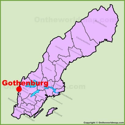 Gothenburg Location Map