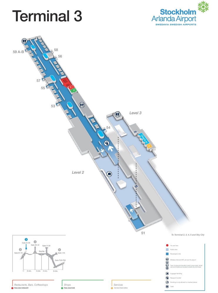 Stockholm airport terminal 3 map