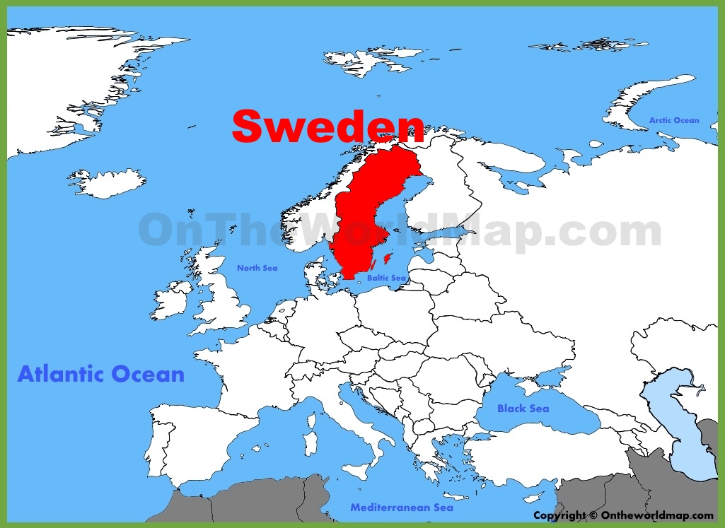 Sweden Location On The Europe Map 6330