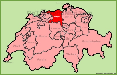 Canton of Aargau Location Map