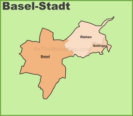Canton of Basel-Stadt municipality map
