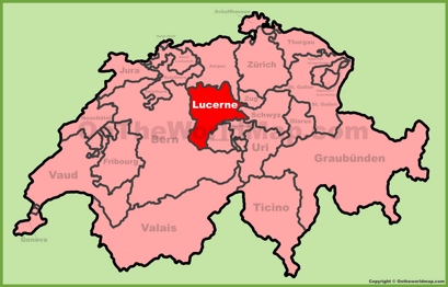 Canton of Lucerne Location Map