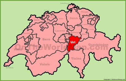 Canton of Uri Location Map