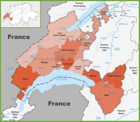 Canton of Vaud district map