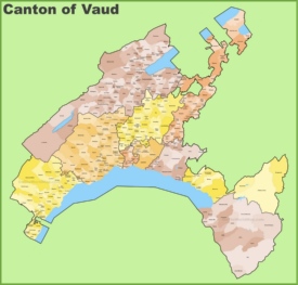 Canton of Vaud municipality map