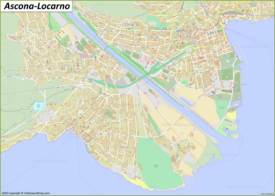 Detailed Map of Ascona and Locarno