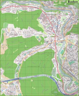 Large detailed map of Baden