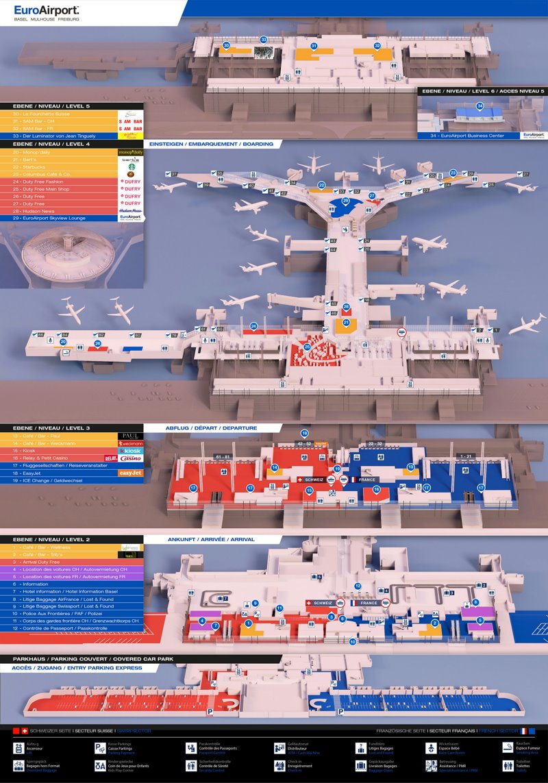 EuroAirport Basel Mulhouse Freiburg Map