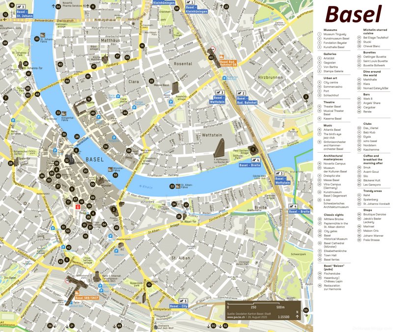 Map of Basel