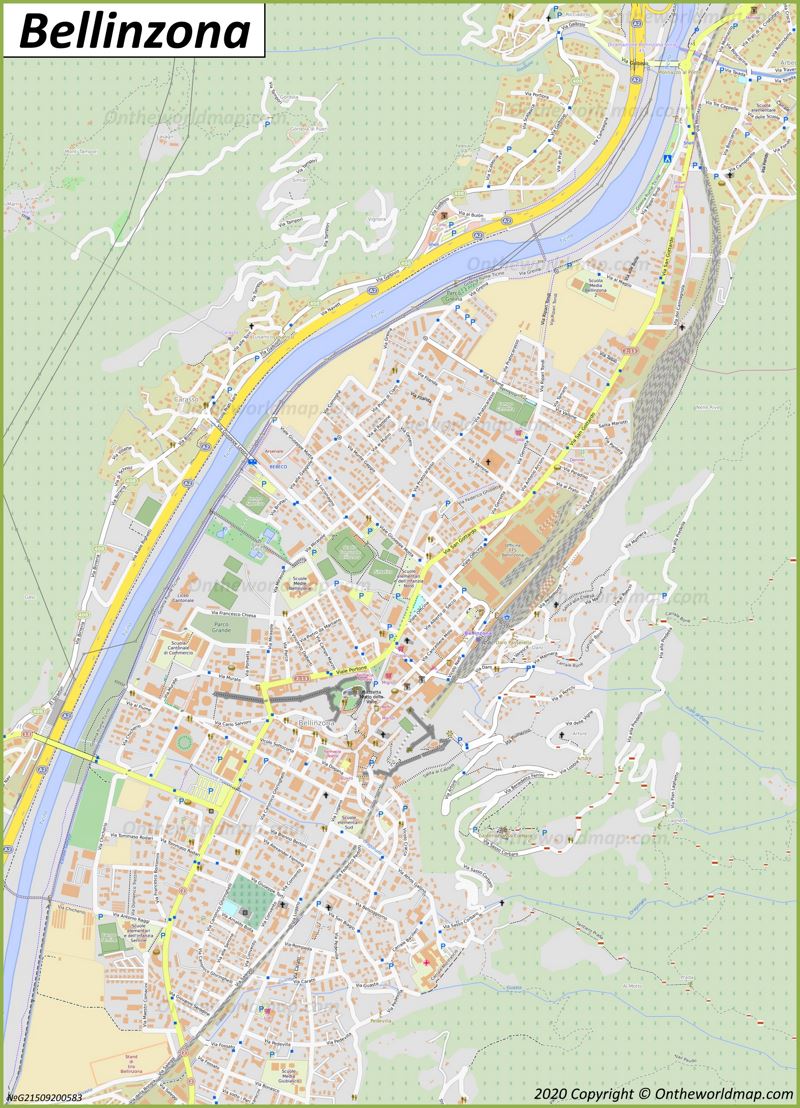 Map of Bellinzona
