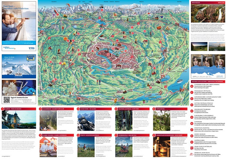 Tourist map of surroundings of Bern