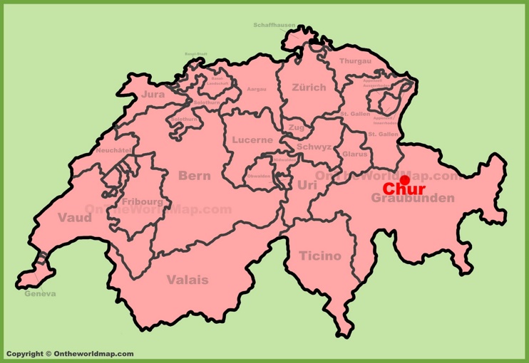 Chur location on the Switzerland map