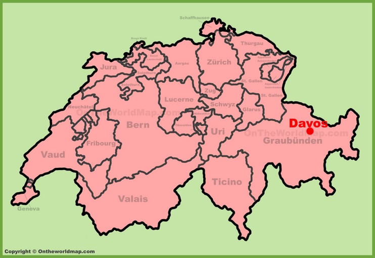 Davos location on the Switzerland map