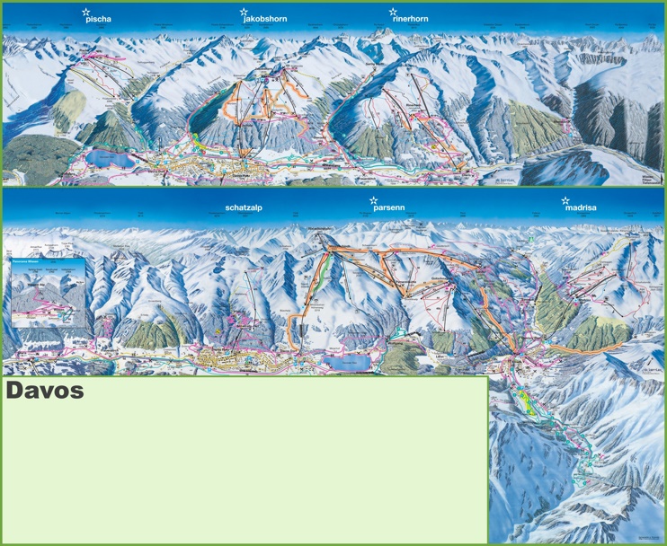 Davos ski resorts map