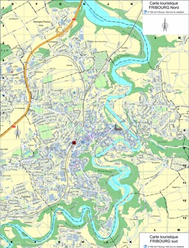 Large detailed map of Fribourg