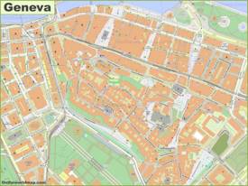 Detailed Map of Geneva Old Town