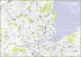Large detailed map of Geneva
