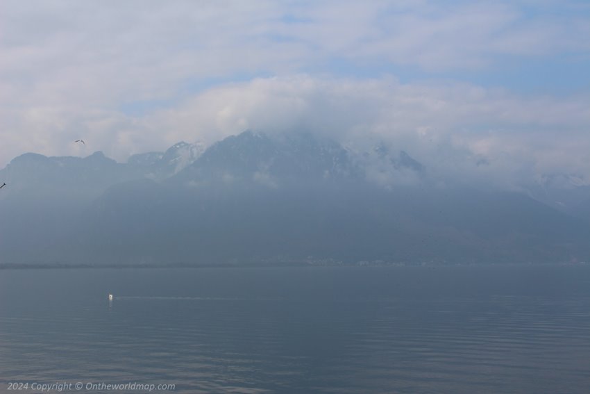 View of the French Alps from Lausanne