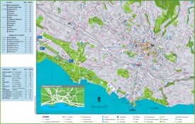 Lausanne hotels and sightseeings map