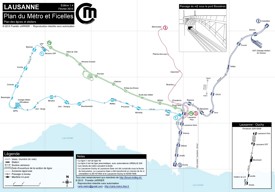 Lausanne metro map
