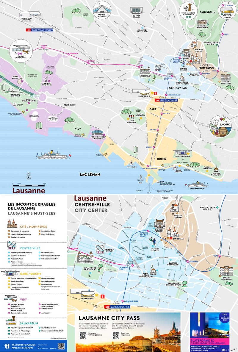 Map of Lausanne