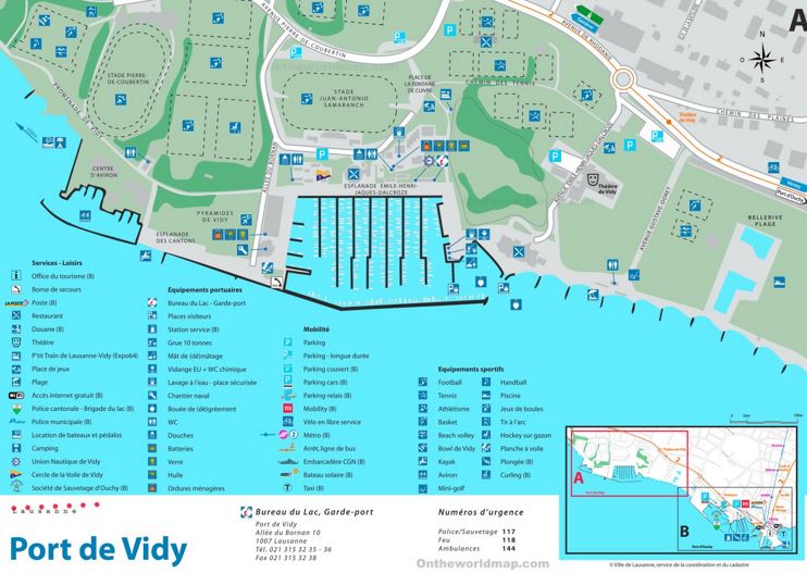 Port de Vidy Map