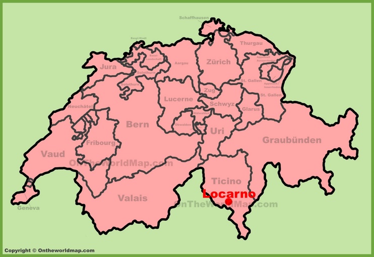 Locarno location on the Switzerland map