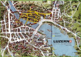 Lucerne sightseeing map