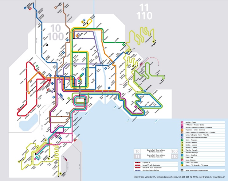 Lugano transport map