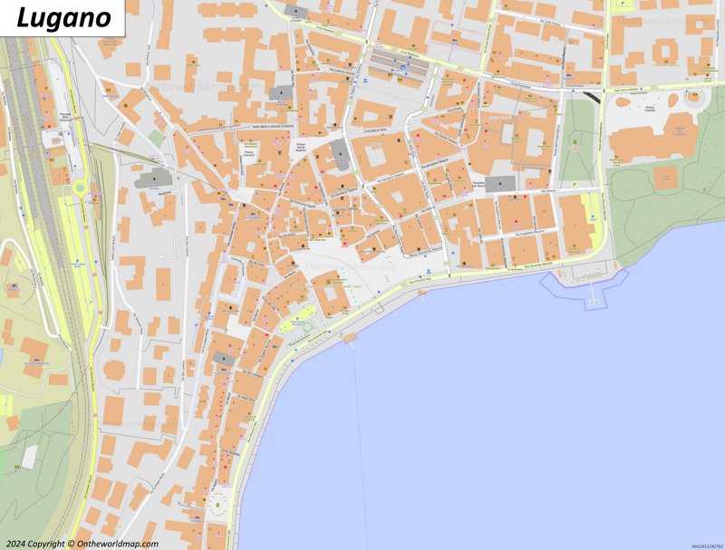 Map of Lugano