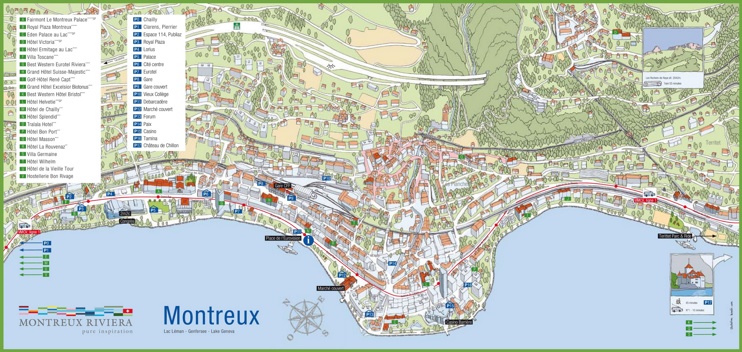 Montreux tourist map