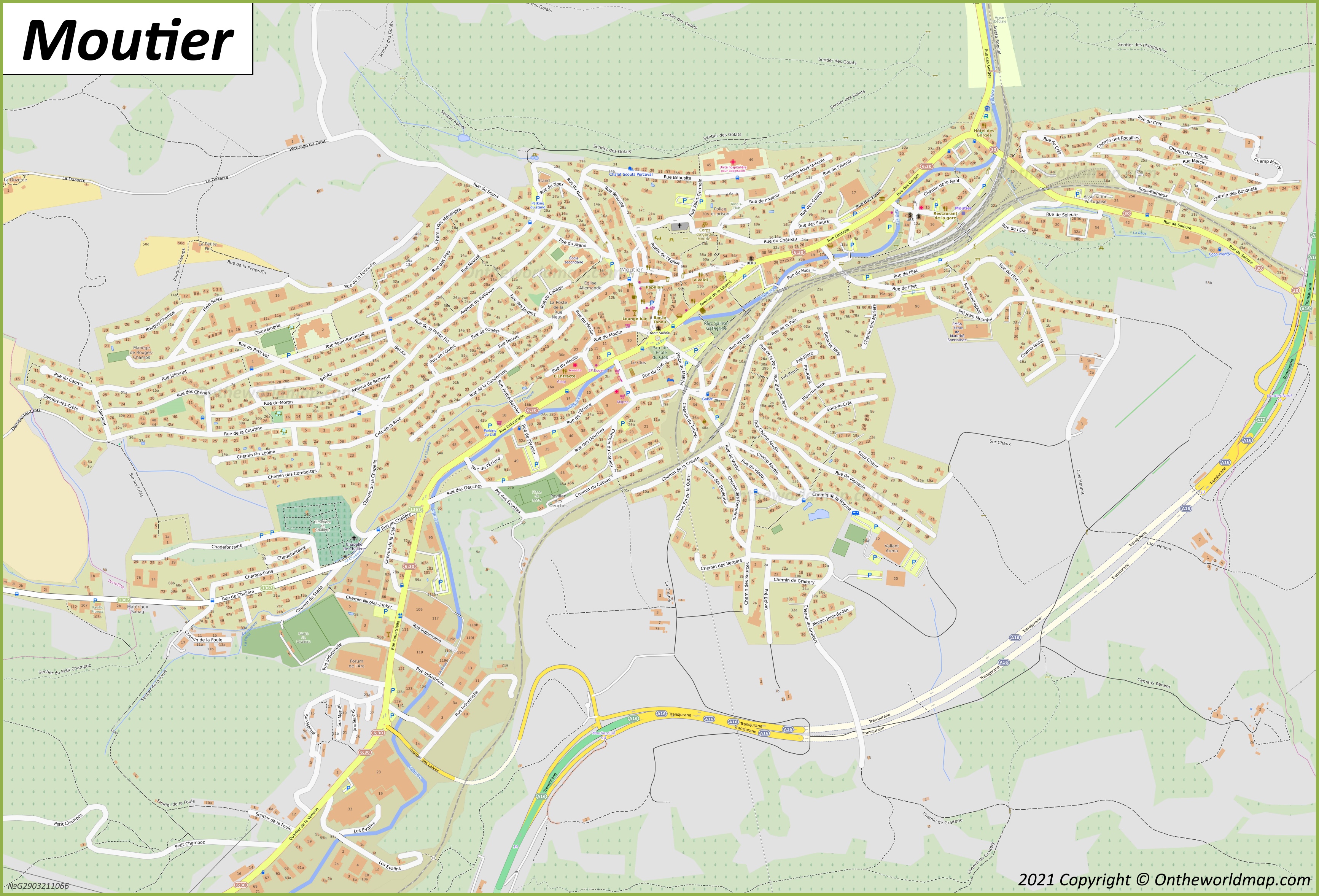 Map of Moutier