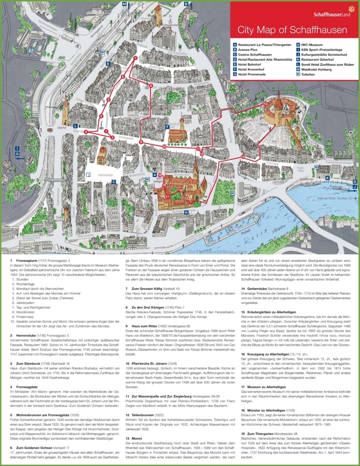 Schaffhausen tourist map