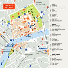 Solothurn Hotels And Sightseeings Map