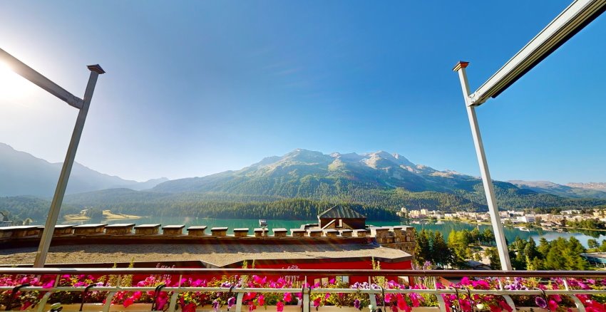 St. Moritz - View of the lake and mountains