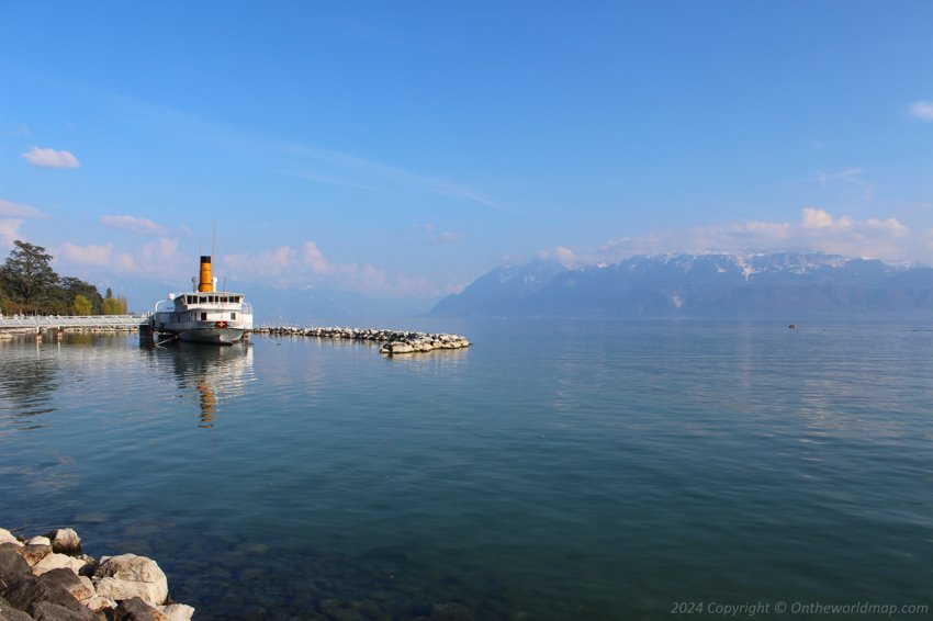 Ferry on Lake Geneva at Vevey