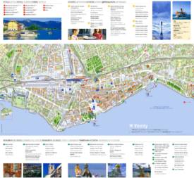 Vevey Hotels And Sightseeings Map