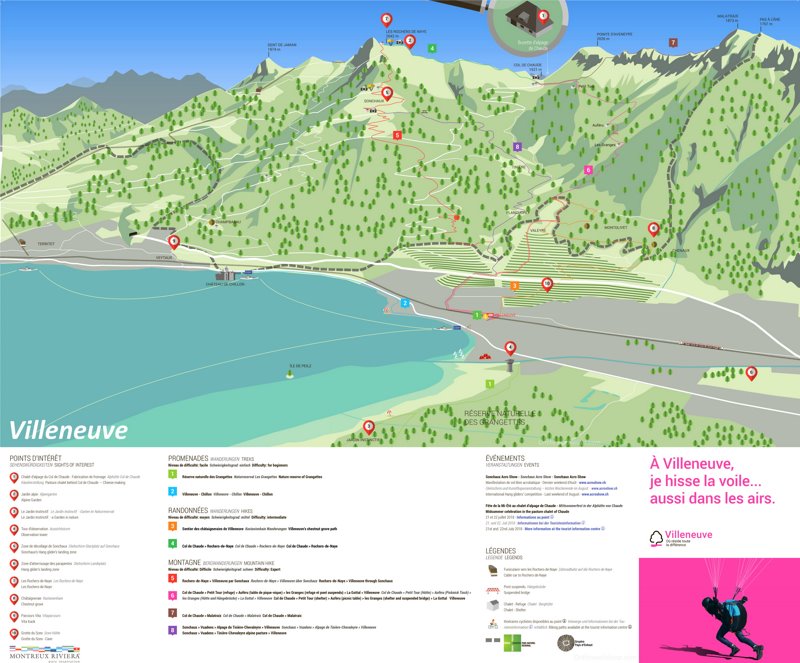 Tourist Map of Surroundings of Villeneuve