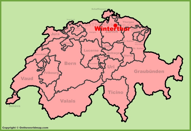 Winterthur location on the Switzerland map