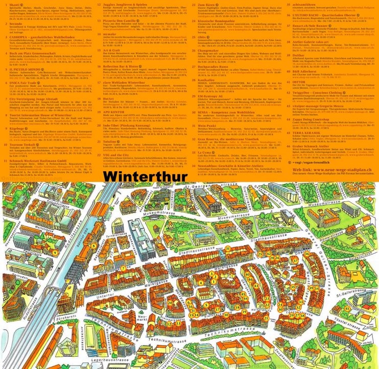 Winterthur Tourist Attractions Map